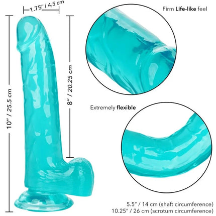 CALEXOTICS - GRÖSSE KÖNIGIN-DILDO BLAU 20.3 CM - Dildo mit Saugnapf