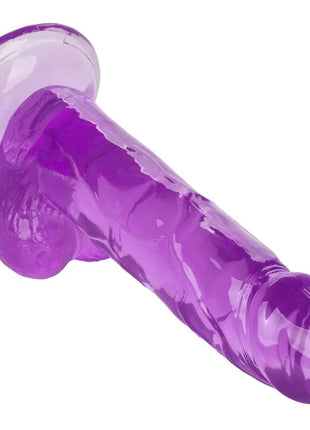 CaleXotics größe königin dildo lila 15.3 cm aus durchsichtigem silikon mit saugnapfbasis