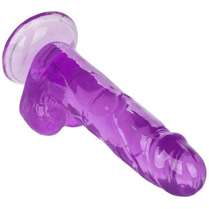 CaleXotics größe königin dildo lila 15.3 cm aus durchsichtigem silikon mit saugnapfbasis