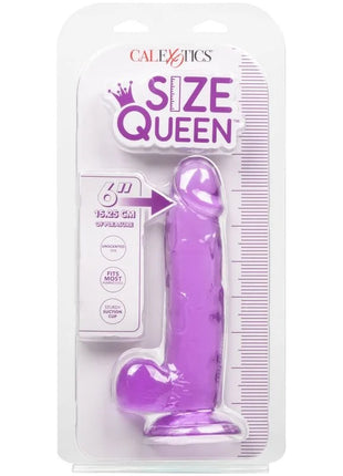 CalExotics größe königin dildo lila 15 3 cm phallusformiger Silikonspielzeug in klarer Verpackung