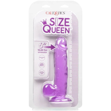 CalExotics größe königin dildo lila 15 3 cm phallusformiger Silikonspielzeug in klarer Verpackung