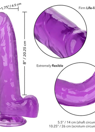 CALEXOTICS - GRÖSSE KÖNIGIN-DILDO LILA 20.3 CM - Dildo mit Saugnapf