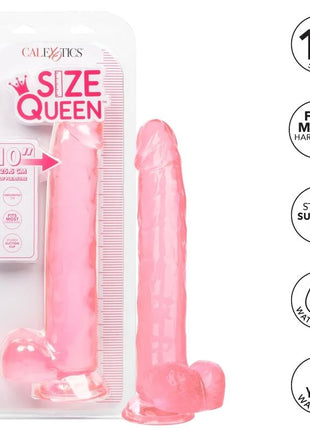 Rosa silikon dildo mit saugnapf basis size queen von calexotics 25,5 cm langer sexspielzeug
