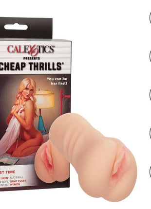Creamfarbener anatomisch strukturierter dildo aus pureskin material von calexotics für günstige genießer zum ersten mal