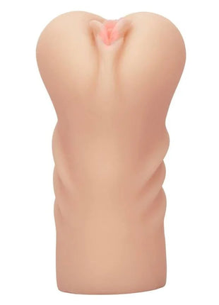 Beiger silikon-erotikttoy von calexotics mit realistischen anatomischen konturen und dezentem rosa innenleben