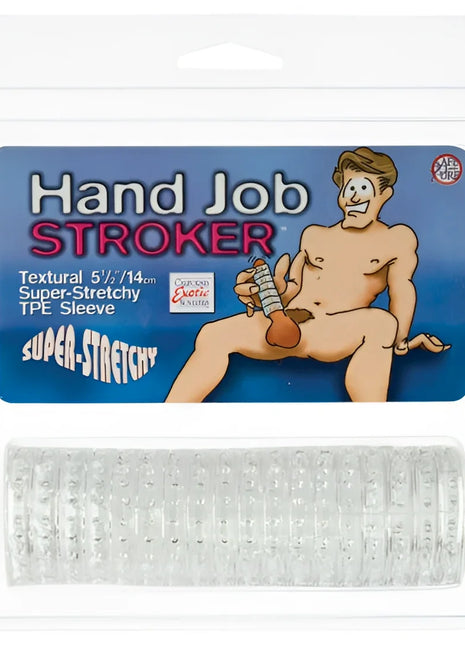 Calexotics handjob stroker klar texturiert tpe sleeve mit geriffeltem design für realistische stimulation