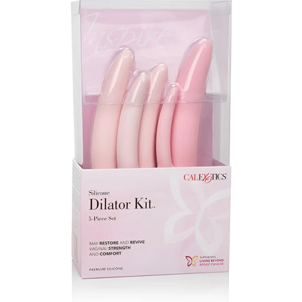 Calexotics inspire silikon-dilatator 5 teiliges set pink aus silikon in transparenter verpackung