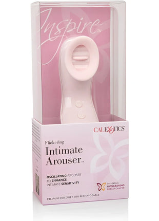 Pink silikon intimer erregungsvibrator mit glattem, gebogenem design und zwei knöpfen am griff von CalExotics