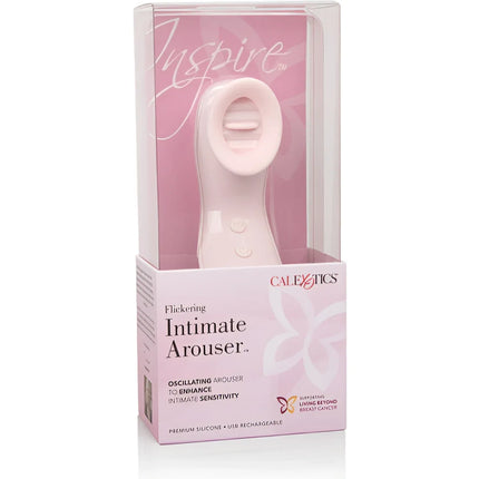 Pink silikon intimer erregungsvibrator mit glattem, gebogenem design und zwei knöpfen am griff von CalExotics