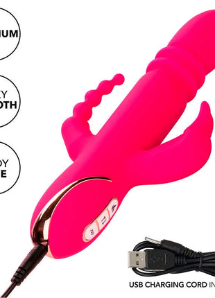 CALEXOTICS - JACK FANTASY DREIFACH BEHEIZTER VIBRATOR RABBIT ROSA