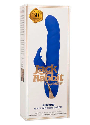 Blue silikon wellenbewegung jack rabbit vibrator von calexotics in wellenform design