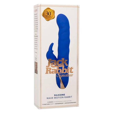 Blue silikon wellenbewegung jack rabbit vibrator von calexotics in wellenform design