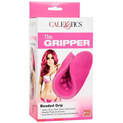 Pink calexotics der gripper beaded grip masturbator mit dual density design und pure skin material