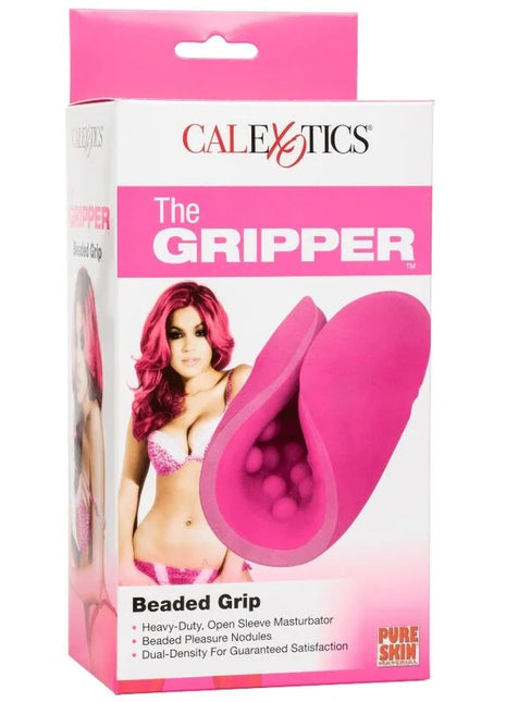 Pink calexotics der gripper beaded grip masturbator mit dual density design und pure skin material