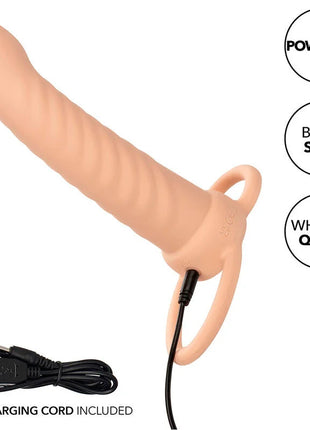 CALEXOTICS - MAXX RIBBED DUAL PENETRATOR 10 VIBRATIONEN FLEISCH