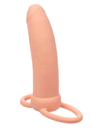 CALEXOTICS - MAXX THICK DUAL PENETRATOR 10 VIBRATIONEN FLEISCH - Penishülle mit Verlängerung