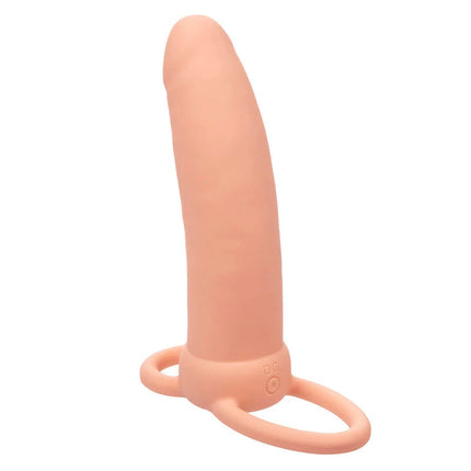 CALEXOTICS - MAXX THICK DUAL PENETRATOR 10 VIBRATIONEN FLEISCH - Penishülle mit Verlängerung
