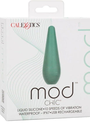 Tealgrüner silikon-vibrationsstimulator in tropfenform von calexotics für modischen komfort und stil