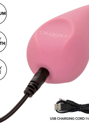 Rosa silikon teardrop geformter mod flair stimulator von calexotics mit usb-ladekabel