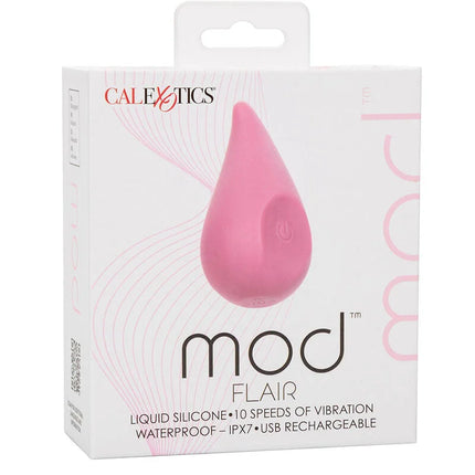 Pink teardrop mod flair stimulator rosa aus flüssigsilikon für persönliche vibration und reizgebung