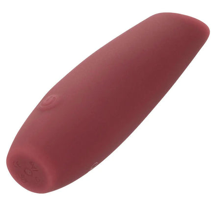 Calexotics mod tilt stimulator rot ein schlanker matt rosaroter silikonvibrator mit glatter ovaler form und dezenten tasten