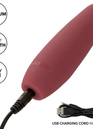 CaleXotics mod tilt stimulator rot matte rose silikon vibratoren mit usb ladekabel
