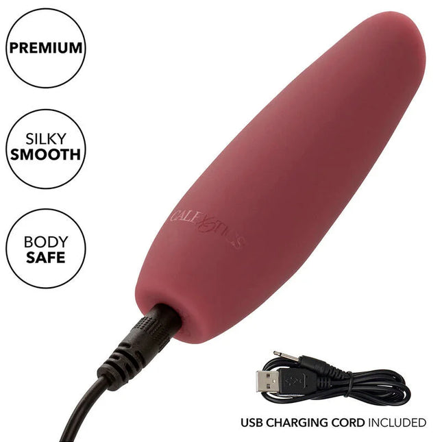 CaleXotics mod tilt stimulator rot matte rose silikon vibratoren mit usb ladekabel