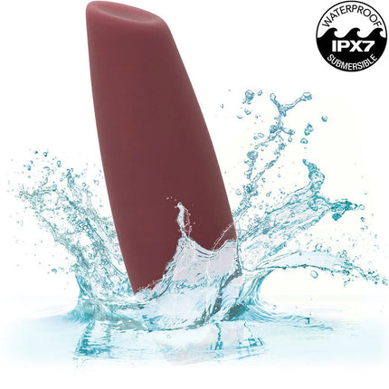 CaleXotics mod tilt stimulator rot ein mattes burgundy silikonspielzeug mit glattem, konischem design und wasserdicht ipx7
