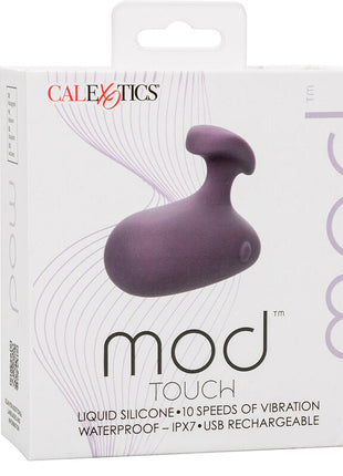 Lila silikon wal-förmiger vibrator in calexotics mod touch verpackung von calexotics mod touch stimulator lila