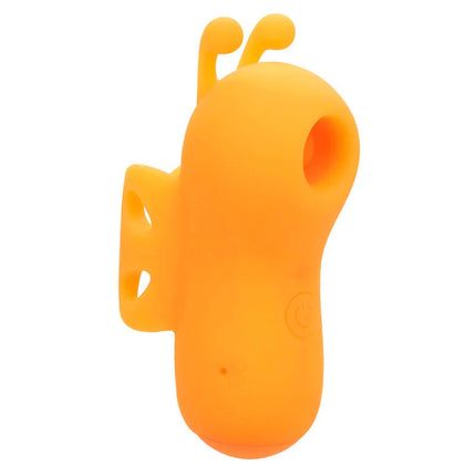 Helle orange silikon insektenförmige fahrradglocke mit antennen und flügelclips, calexotics neon vibes buzzing vibe fingerstimulator