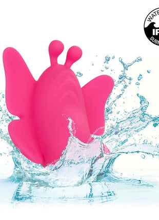 Rosa silikon schmetterlingsförmiger wasserdichter vibrator mit ipx7 bewertung von calexotics neon vibes der flutter vibe stimulator