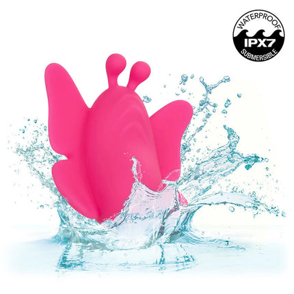 Rosa silikon schmetterlingsförmiger wasserdichter vibrator mit ipx7 bewertung von calexotics neon vibes der flutter vibe stimulator