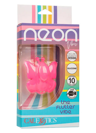 Rosa silikon butterfly usb wiederaufladbarer vibrator mit 10 vibrationen von calexotics neon vibes