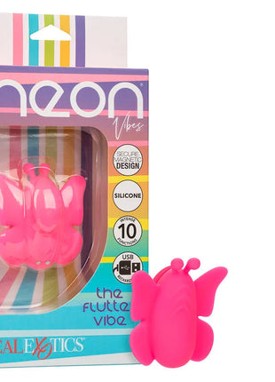 Calexotics neon vibes der flutter vibe stimulator rosa schmetterlingsförmiger silikonvibrator mit magnetischem design und usb aufladung