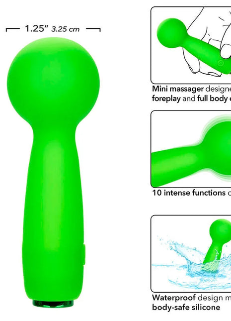 CALEXOTICS - NEON VIBES THE BUBBLY VIBE MINI-MASSAGER 10 VIBRATIONEN GRÜN