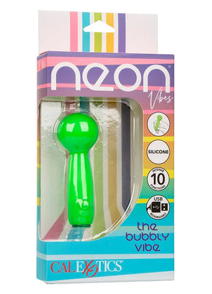 CALEXOTICS - NEON VIBES THE BUBBLY VIBE MINI-MASSAGER 10 VIBRATIONEN GRÜN