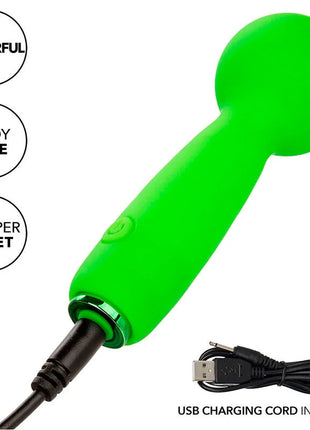 CALEXOTICS - NEON VIBES THE BUBBLY VIBE MINI-MASSAGER 10 VIBRATIONEN GRÜN