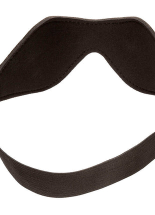 Kalexotics nocturnal augenmaske aus schwarzem pvc leder mit elastischem band und abgesteppten kanten