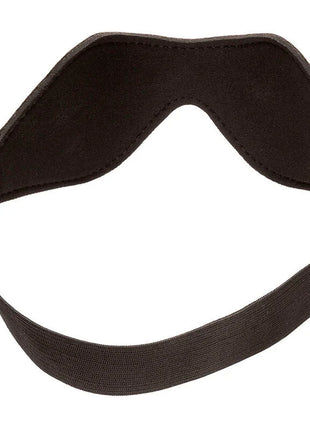 Kalexotics nocturnal augenmaske aus schwarzem pvc leder mit elastischem band und abgesteppten kanten