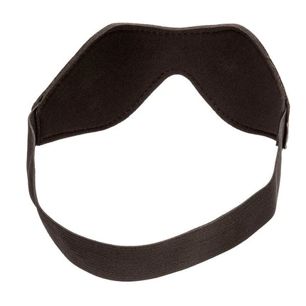 Kalexotics nocturnal augenmaske aus schwarzem pvc leder mit elastischem band und abgesteppten kanten