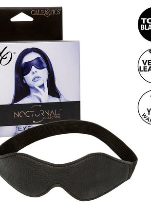 Schwarze vegane leder-augenmaske aus der nocturnal kollektion von calexotics