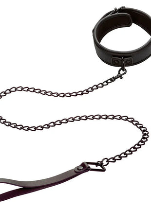 CALEXOTICS - NOCTURNAL HALSBAND & LEINE LEDER VERSTELLBAR SCHWARZ