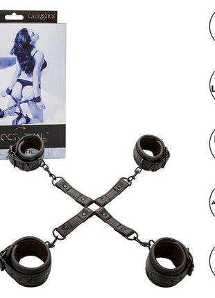 CALEXOTICS - NOCTURNAL HOG TIE CONNECTOR CUERO EINSTELLBAR SCHWARZ