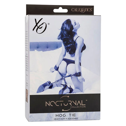 CALEXOTICS - NOCTURNAL HOG TIE CONNECTOR CUERO EINSTELLBAR SCHWARZ