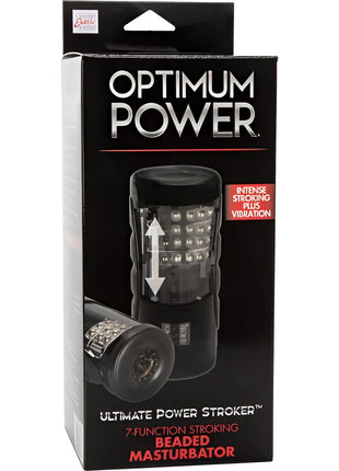 Calaexotics optimum power ultimate stroker schwarzer kugeliger masturbator mit 7-fach stroking und vibration