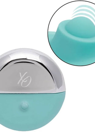 Teal und silber xo vibrierendes spielzeug mit abgerundetem zweifarbdesign von calexotics ovation acclaim stimulator