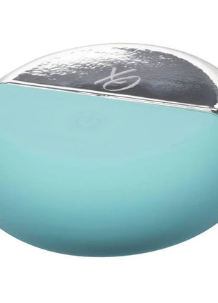 Ein schlanker ovaler parfümflakon von calexotics ovation applause stimulator aqua green in matt türkis mit silberkappe