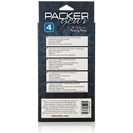 Calexotics packung penis fleisch 12,75 cm dunkler grauer 4-zoll phallusförmiger packer mit strukturierter oberfläche