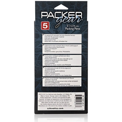 Schwarze verpackung für einen 14,5 cm packung penis fleisch von calexotics von packer gear