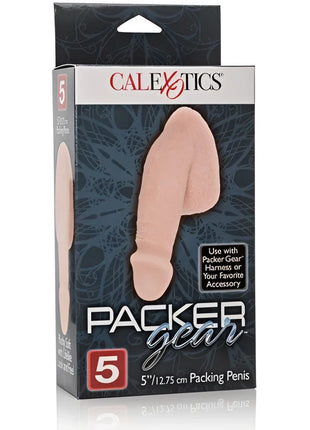 Calexotics packung penis 14,5 cm aus fleischfarbenem silikon mit 5 zoll packer gear detail